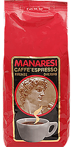 Manaresi Kaffee Espresso Rosso 1kg Bohnen